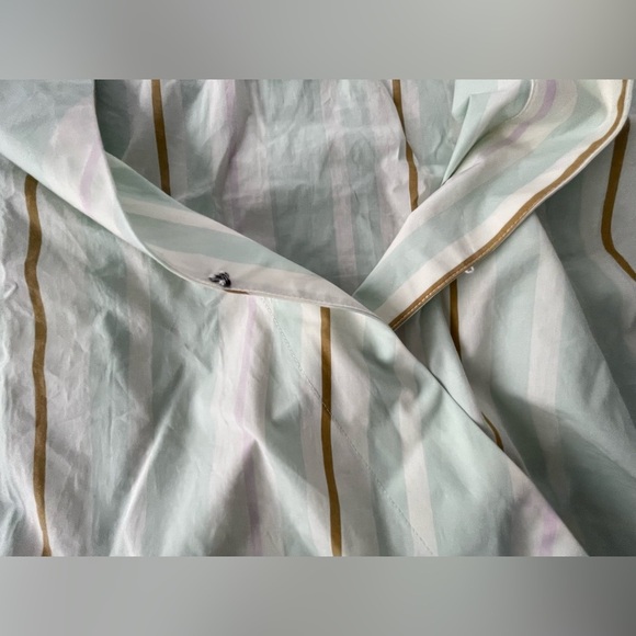 A New Day Cream Wrap Blouse 3/4 Sleeve Tie Front - Picture 7 of 12